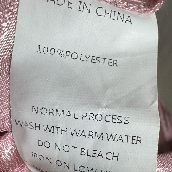 Pink blush leopard animal print satin true wrap maxi dress size medium - Picture 9 of 10